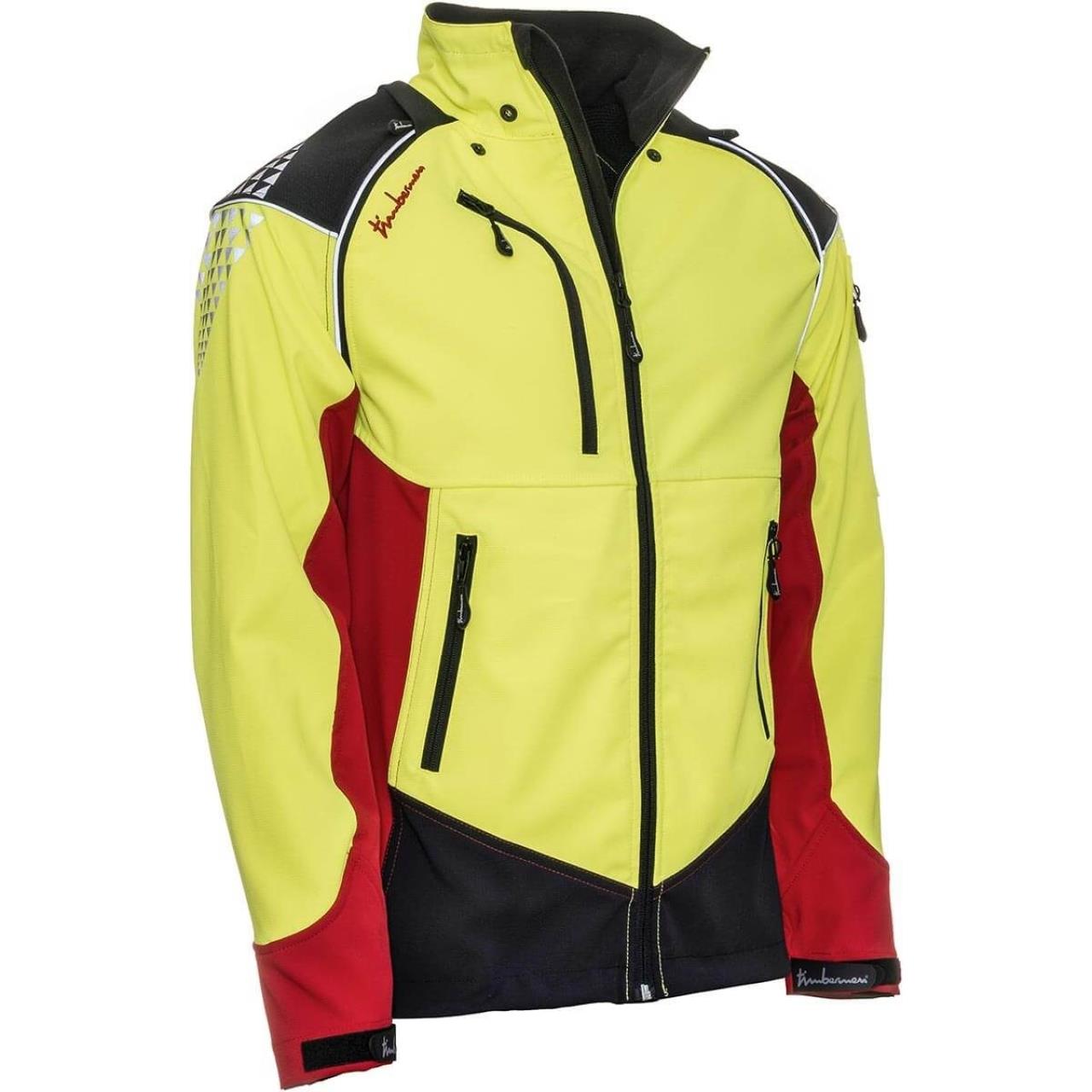Schnittschutz Forstjacke allround 211, rot/gelb