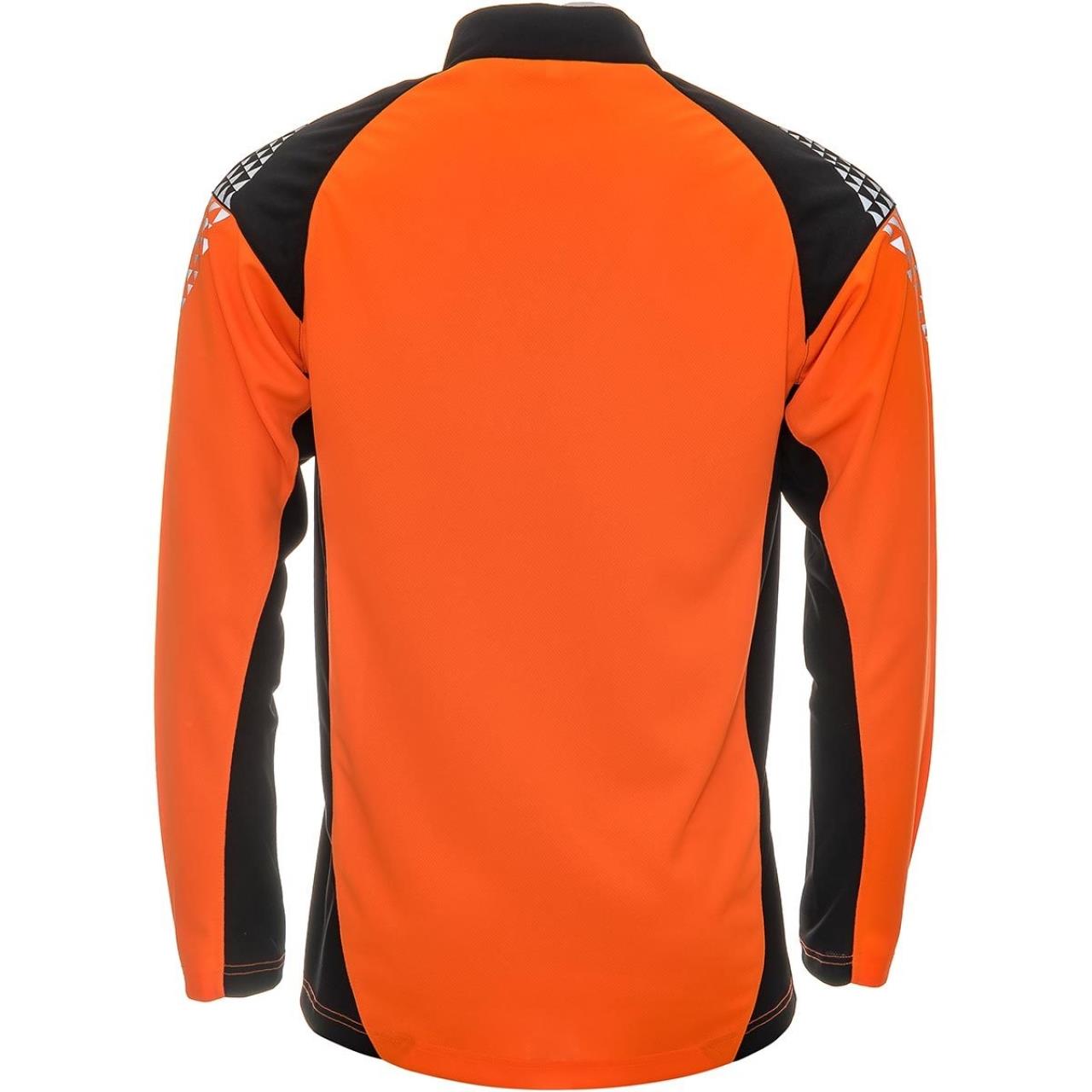 Funktionsshirt Langarm, schwarz/orange